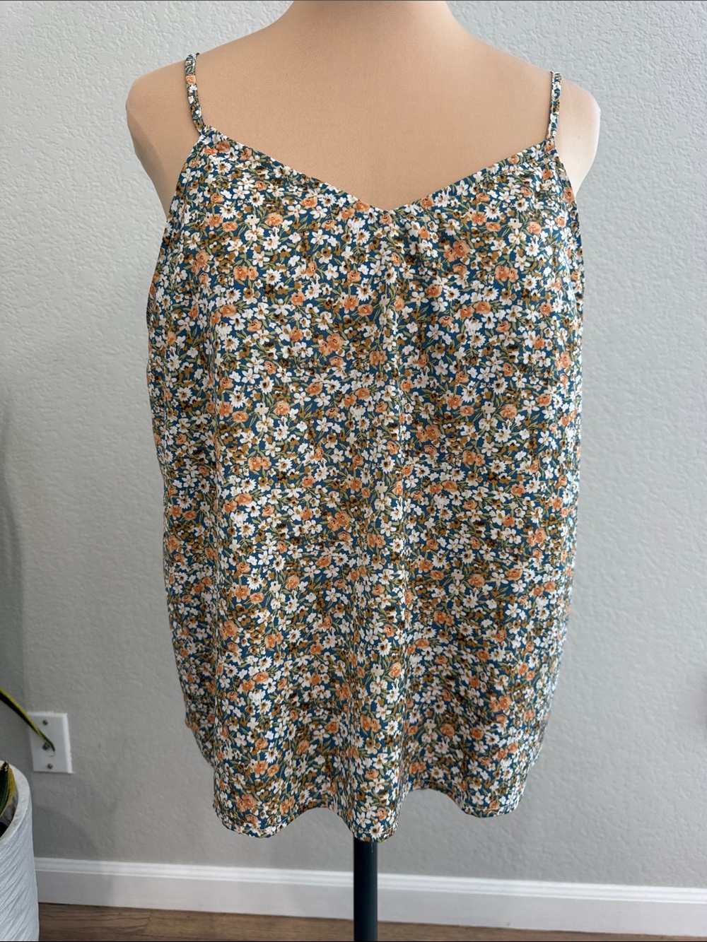 Hayden Floral Slip Skirt in Green, White and Tan